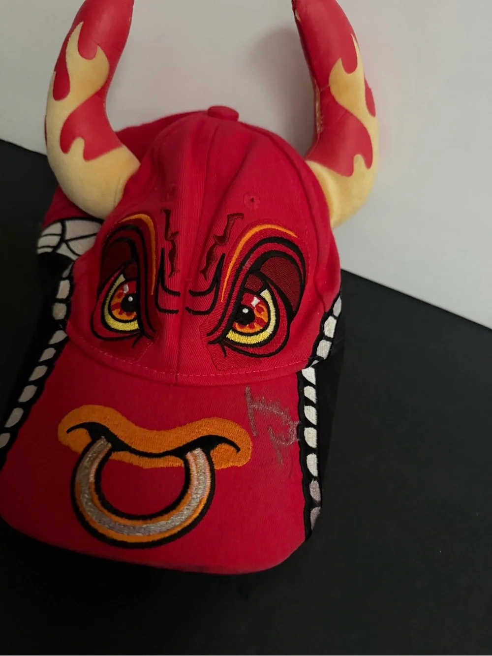 Monster Jam El Toro Logo Hat Cap with Horns Red Embroidered